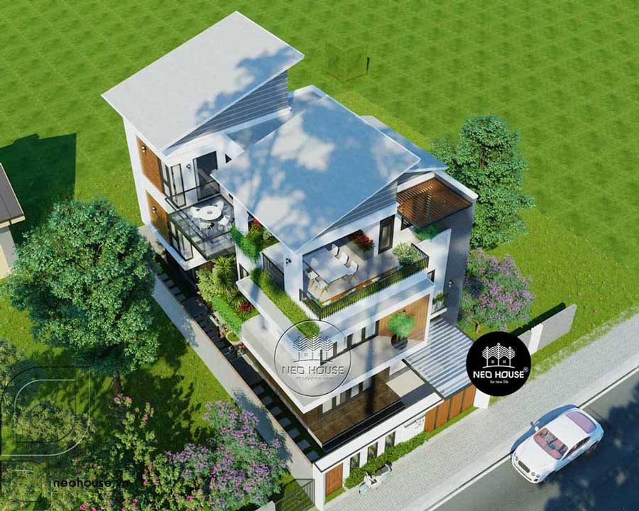 Bản vẽ mặt bằng biệt thự 3 tầng hiện đại